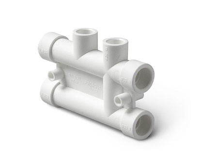 Распределительный блок полипропиленовый Pro Aqua для систем отопления и водоснабжения (PP-R) ⌀25x20